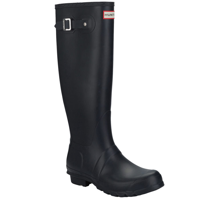 Hunter Womens Original Tall Wellington Boots in Navy – Blue Rubber – Size UK 4